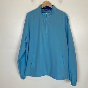 Scales Men's Fishing Golf Performance Jacket Size XL Blue Lightweight Mockneck